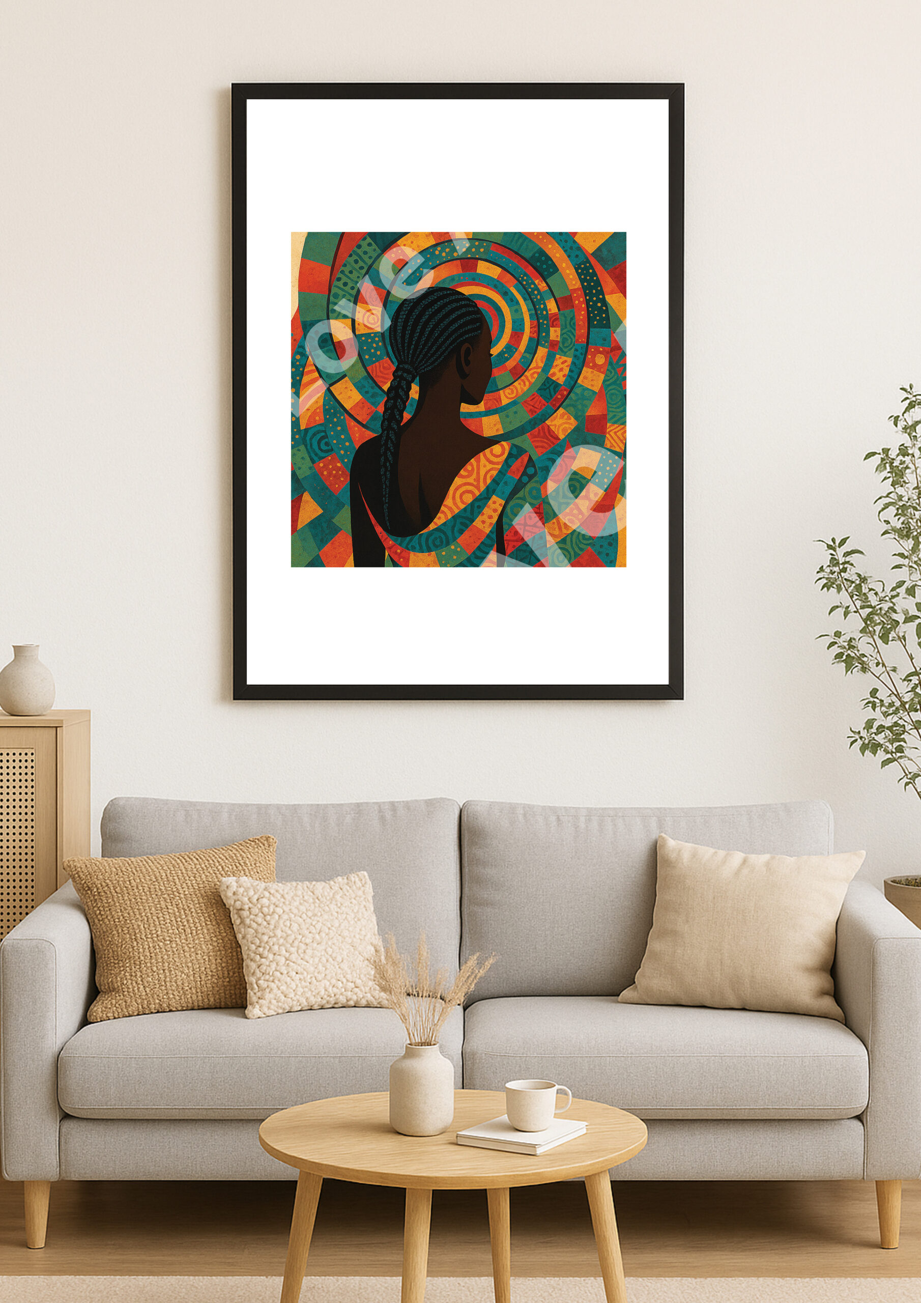 Vue arrière tressée - Tourbillon wax coloré - Carré – Image 2