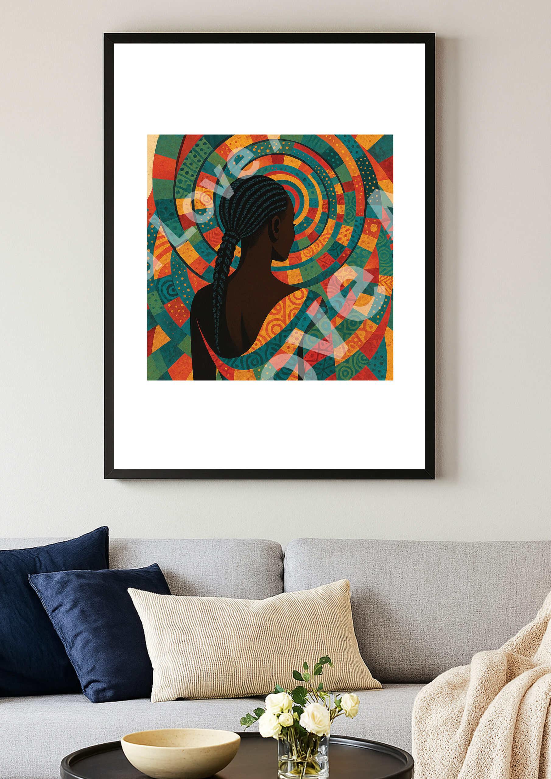 Vue arrière tressée - Tourbillon wax coloré - Carré – Image 3